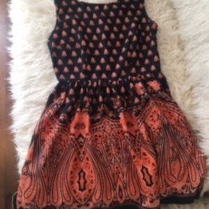 Navy and Orange Dress